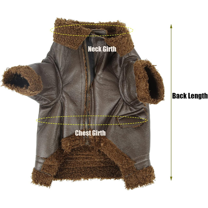 Шкіряна куртка для собак на зиму, тепла, для вулиці, для маленьких та середніх собак, для котів