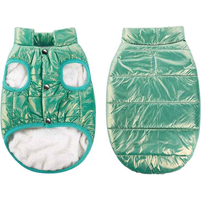 Зимовий теплий одяг для собак ASENKU: водонепроникний зимовий теплий одяг з флісовою підкладкою для малих, середніх та великих собак (М'ятний, XL)
