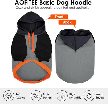 Теплий капюшонний светр AOFITEE для великих собак, рожевий, розмір L (XXX-Large, сірий)