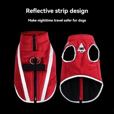 Тепла куртка для собак, зимовий одяг з іменем та номером телефону, світловідбиваюча, водонепроникна, вітронепроникна, флісова куртка для собак