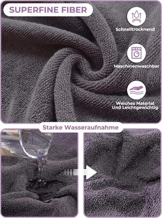 Рушник для собак Badeantel, з мікрофібри, швидковисихаючий, для великих, середніх та маленьких собак/котів (зелений, S, Сіре Носоріг)