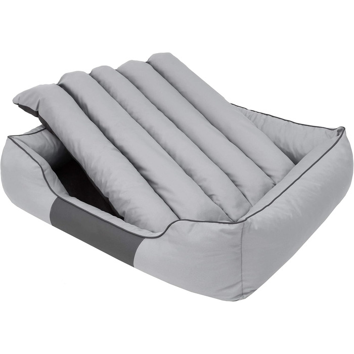 М'яке ліжко для собак XL 85x65 см, ліжко-софа для тварин, кошик для собак, сіра