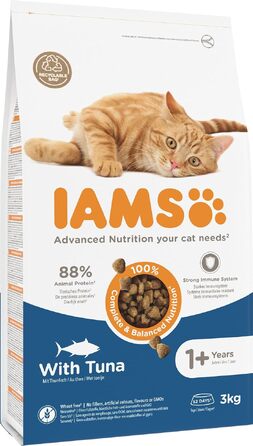 Сухий корм для котів IAMS для дорослих від 1 до 6 років з тунцем, 10 кг