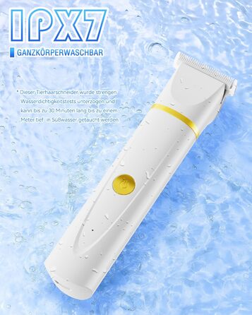 Триммер для собак і котів Unibono Leise - акумуляторний, 4 насадки для грумінгу, 7000 об/хв