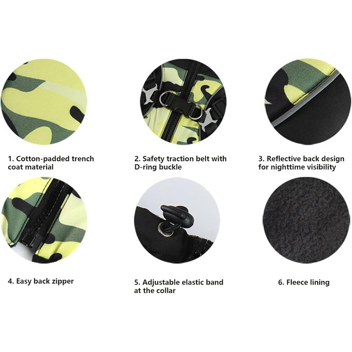 Водонепроникний зимовий одяг для собак – теплий одяг для малих, середніх та великих собак, цуценят, для прогулянок снігом, тренувань та повсякденного використання (L)