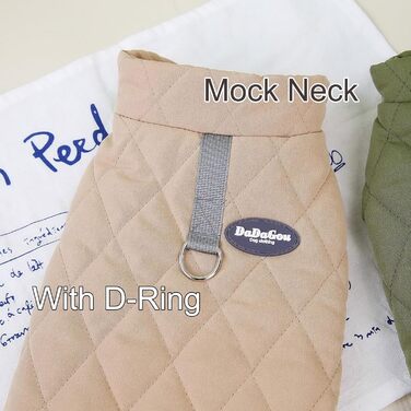 Зунеа - тепла куртка для собак маленьких та середніх порід, коргі, з кільцем D, флісова підкладка, зимова, для холодної погоди, жилет, куртка, одяг для цуценят, м'яка, для хлопчиків, такса, зелена (XXL, хакі)