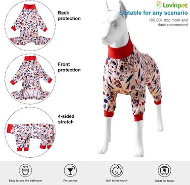 Піжама для собак великих порід LovinPet з принтом 