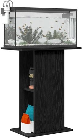 Тумба для акваріума vidaXL 60,5x36x72,5 см, чорний дуб, ДСП, міцна шафа для акваріума