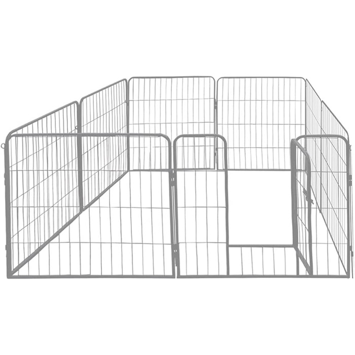 Клітка для цуценят Petigi, вольєр з порошковим покриттям, складається, розмір комірки 47 мм, для використання в саду, розмір (Ш x В): 80 x 60 см