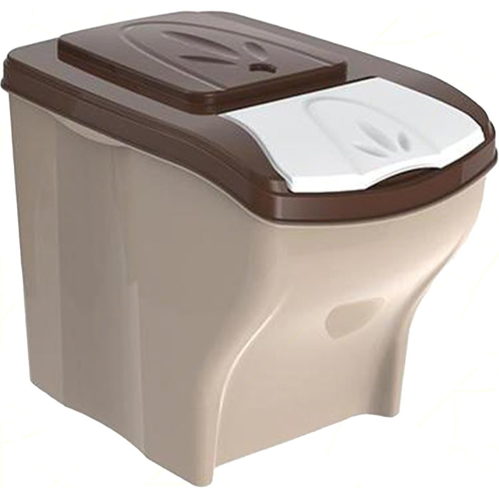 Контейнер для сухого корму Sicignano для собак та котів, 20 л, 10 кг, з кришкою, гігієнічний, компактний, стекується