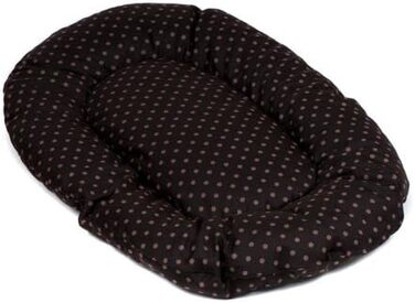 Подушка для собак Adena овальна, 80 x 49 см, принти крапки, коричнева