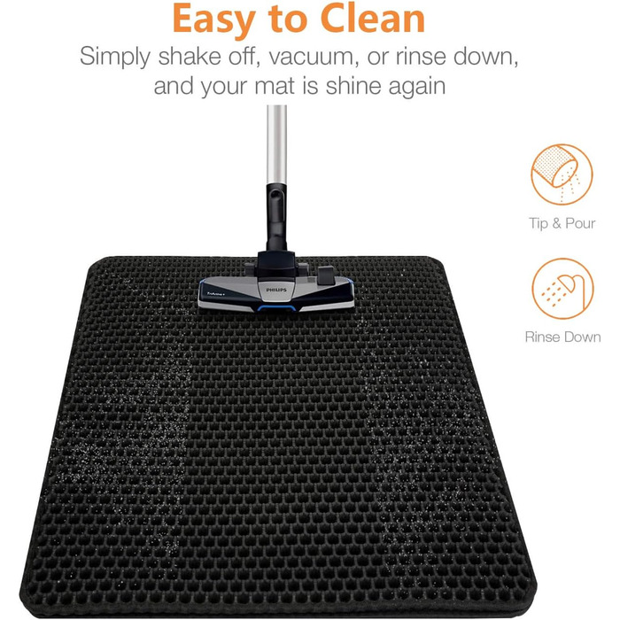 Килимок для котячого туалету Ycozy Katzenklo Matte Groß 76 x 61cm - вологостійкий, з оксфордської тканини, контролює розсипання наповнювача