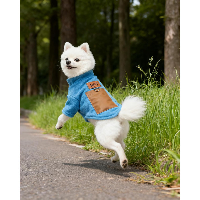 Обігріваючий зимовий пуховик для собак MYI, теплий, для малих, середніх та великих собак, тепла куртка для дому/на вулицю, синій, L (без акумуляторів), синій, довжина спини 30 см