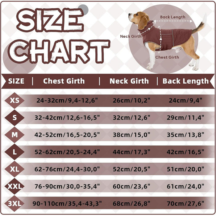 Зимовий теплий одяг для собак маленьких порід: Хумараян, тепла куртка, жилетка для Чихуахуа, Йоркширського тер'єра (червоно-коричневий, XS)