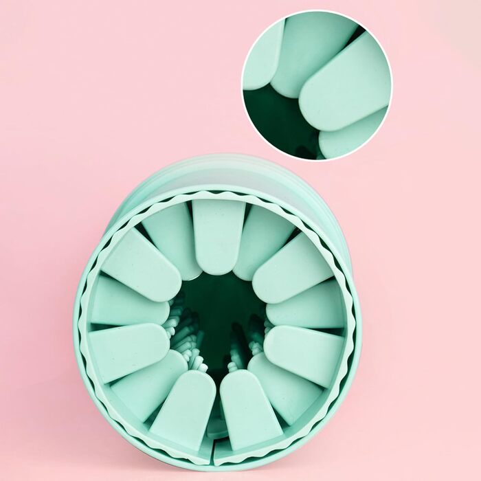 Очисник лап для собак - мийка лап для домашніх тварин, без розливання, для брудних собак, мийка лап, миюча щітка для собак, для маленьких, середніх та великих тварин, зелений (Small)