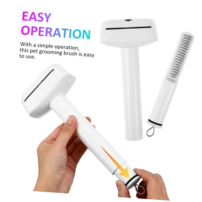 Перекладена та переписана назва: Щітка для собак та котів, щітка від линяння, 2 шт., фешенельна, для грубої шерсті, для догляду за шерстю, м'яка, для маленьких собак та котів, з м'яким наконечником