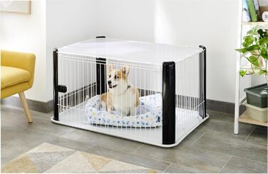 Килимок для домашніх тварин Iris Ohyama, корзина-подушка, миючий, з бортиком, 40x69x12 см, антиковзаюча, PCB-20P, для собак (великих порід, з принтом)