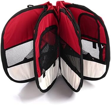 Клітка-загон для кроликів та морських свинок BUNNY BUSINESS, розкладний, тканинна, рожева/блакитна