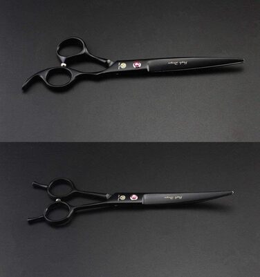 Набір професійних ножиць для грумінгу собак Purple Dragon 7.0 дюймів, 3 шт. з декором зі стразів