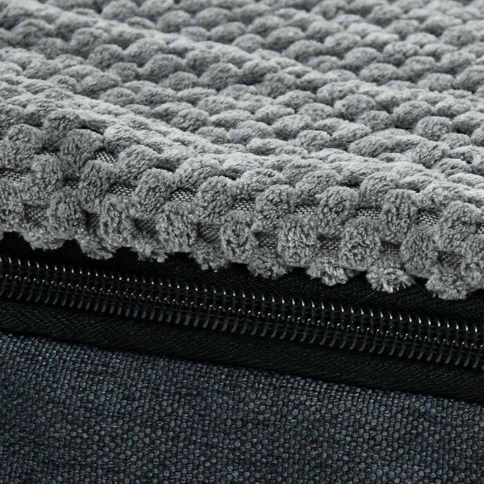 Кіжне ліжко YITAHOME для собак - 76x51 см, знімний чохол, килимок для собак, миється, не слизьке, сірий 76x51x7.5 см (Д x Ш x В)