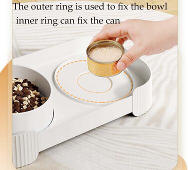 Дві миски для котів білого кольору, запобігають болю в шиї, миска для домашніх тварин, знімна, проти блювоти, керамічна миска, запобігає перекиданню, миска для корму котів з іграшковим м'ячиком, для кошенят, цуценят, собак, зелена, 33*17*6 см