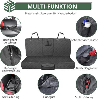 Захист для автосидіння для собак EYPINS: водовідштовхувальний, антиковзкий, 137x125 см, універсальний