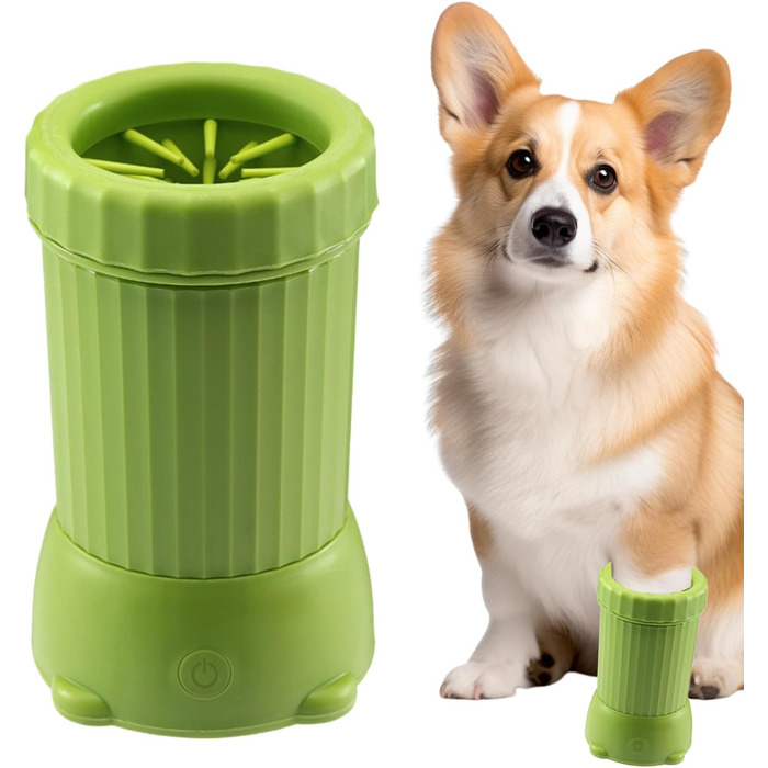 Автоматичний мийник лап для собак - розумний портативний пристрій з USB-зарядкою | Мийка лап для собак для дому та вулиці (зелений)