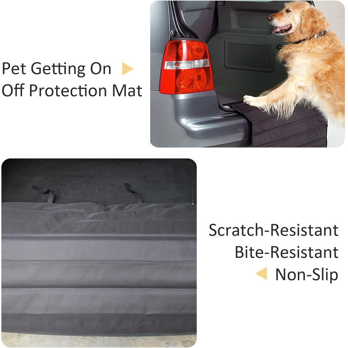 Захист для багажника автомобіля для собак, килимок для багажника, водовідштовхуючий, стійкий до подряпин та розривів, 80x64 см (Сірий)