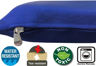 Лежанка для собак з Memory Foam - водонепроникний вкладиш, знімна наволочка, 2 розміри, 12 кольорів. Розмір M (34'X27'X3'), 2 шт. Розмір L (34'X27'X3', 1680 Ballistic Blue)