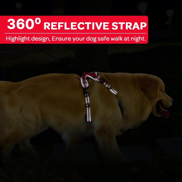 Шлейка для собак середнього розміру FURRYFECTION, антивитягуюча, зручна, з регулюванням, з ліскою, Oxford Edition