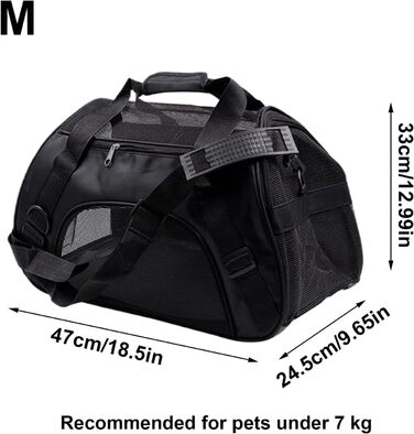 Транспортна сумка для собак та котів, складана переноска для тварин з регульованим плечовим ременем