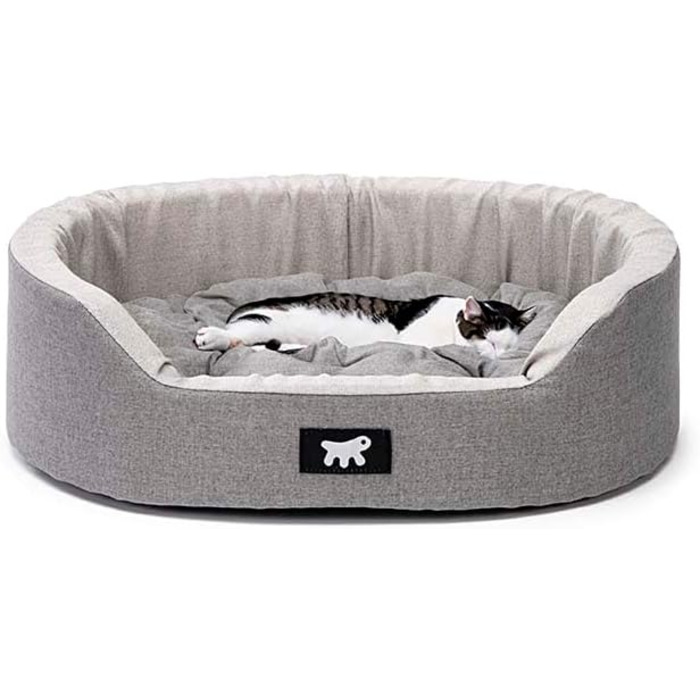 Крісло-ліжко для собак Ferplast - м'яке ліжко для маленьких собак з антибактеріальним захистом, бавовна, 45 x 35 x 13 см, сірий колір