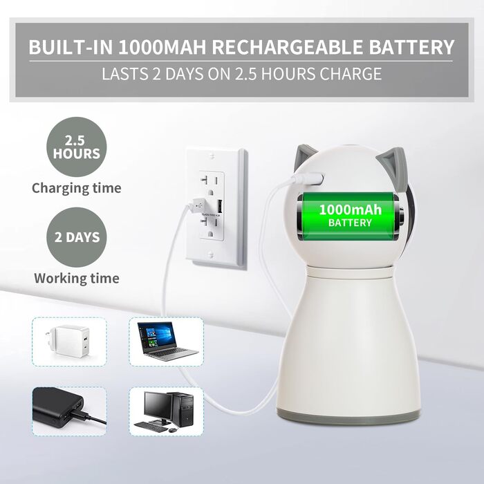 Інтерактивна іграшка для котів Petiepaw з лазером, автоматична, з випадковою траєкторією, перезарядна, для котів/кошенят/собак