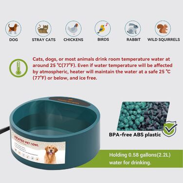 Автоматичний годівниця-поїлка з підігрівом для тварин 2L: інтелектуальна температура та контроль рівня води