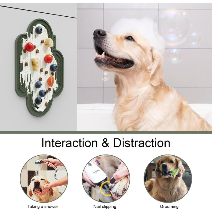 Лежак-іграшка для собак OHMO Schleckmatte, 2 шт. - милий дизайн кактуса, для заспокоєння та повільного годування, силікон, коралловий & вишневий (18x25.5 см)