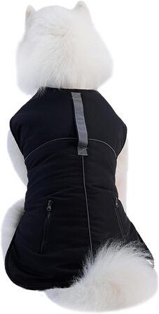 Зимова куртка для собак - тепла ізольована верхня частина тіла з м'якого флісу, вітронепроникний комплект одягу для собак середніх розмірів для прогулянок у холодну погоду (M)