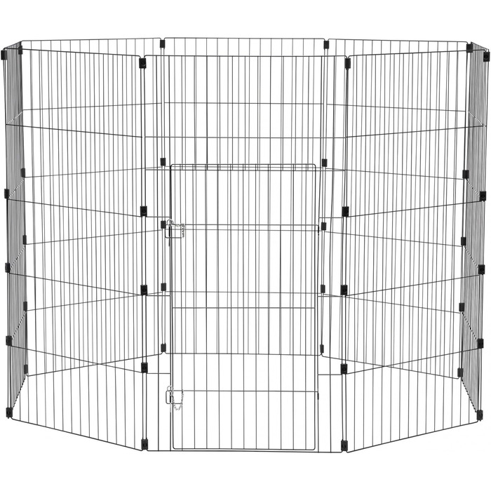 Вольєр для собак і котів Iris Ohyama WPC-48, 1.7 м², 8 панелей, 60x121 см, чорний, для домашніх тварин