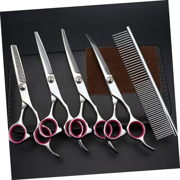 Набір для стрижки домашніх тварин BESPORTBLE: професійний комплект з ножицями, тримером для зубів та гребінцем для собак та котів. Безпечний та довговічний набір для грумінгу.
