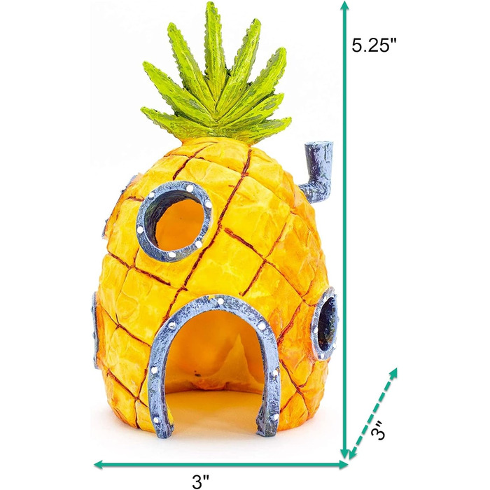 Декорації для акваріума SpongeBob: Ананас, дім Сквідварда, Красті Краб, фігурки з полімерної смоли, декор для акваріума та тераріуму