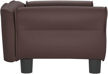 Лягушковий лежак для собак, м'який лежак для тварин, лежанка-софа для маленьких собак, лежанка для котів, коричневий штучний шкіряний, 70x45x30 см