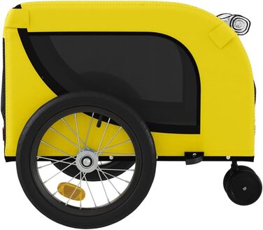 Причіп для тварин до велосипеда, жовто-чорний, Gartenmöbel, 125 x 63 x 66 см