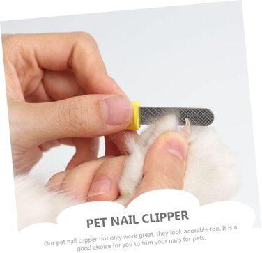 Безпечний тример для кігтів собак та котів BESPORTBLE з LED-підсвічуванням (14x5x2 см, жовтий)