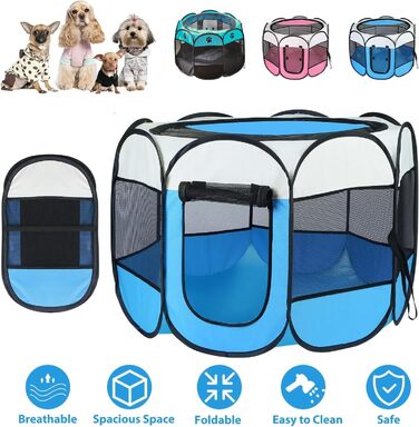 Кішка-бігове колесо Floving для домашніх тварин, складане, для використання в приміщенні та на вулиці, 8 прикрас, водонепроникне (M)