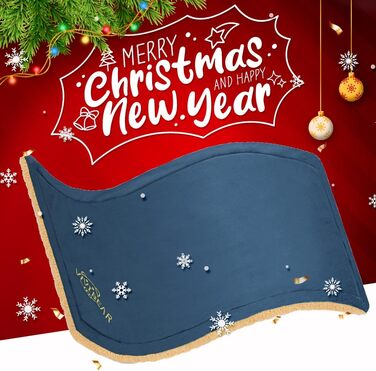 Килимок для собак, ліжко для великих собак Comfy - миючий, плюшевий, стильний, 110x70 см, блакитний