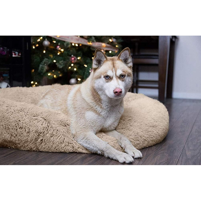 Кругле ліжко для домашніх тварин Maran Deluxe: зручне, м'яке, миється, для котів та собак, 70x70x18 см