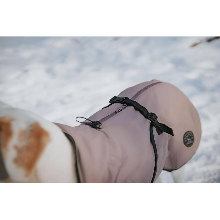 HUNTER Hundemantel Uppsala: рожевий теплий дощовик для собак, 2в1, розмір 35