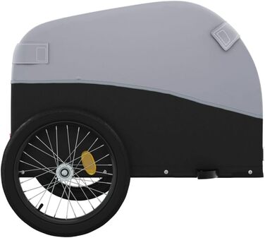 Дитячий причіп-транспортер для собак, чорно-сірий, 45 кг, сталь, легкий монтаж