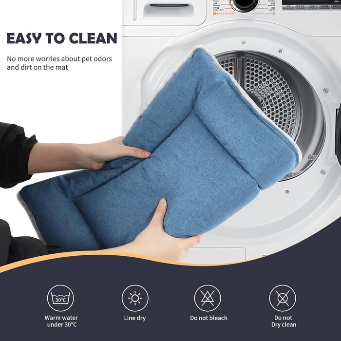 Крісло-лежанка для собак та котів IEUUMLER, м'яка та тепла, 91*58 см (сірий, блакитний)