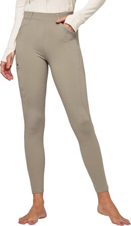 Спортивні штани для верхової їзди WILLIT Daen з флісовою підкладкою та силіконовим повним захопленням (XXL, Хакі)