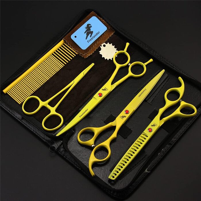 Набір професійних ножиць для грумінгу домашніх тварин 7.0 дюймів (3 предмети)